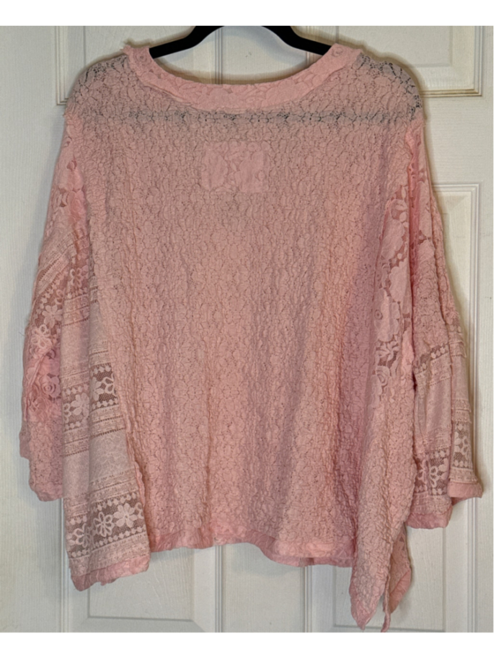 POL Lace Blouse Size L Pink - Picture 3 of 6